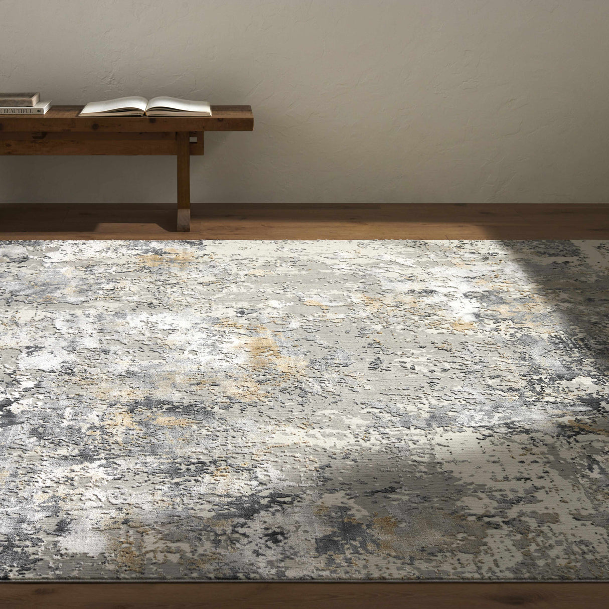 Lenzburg Faux Silk Abstract Rug