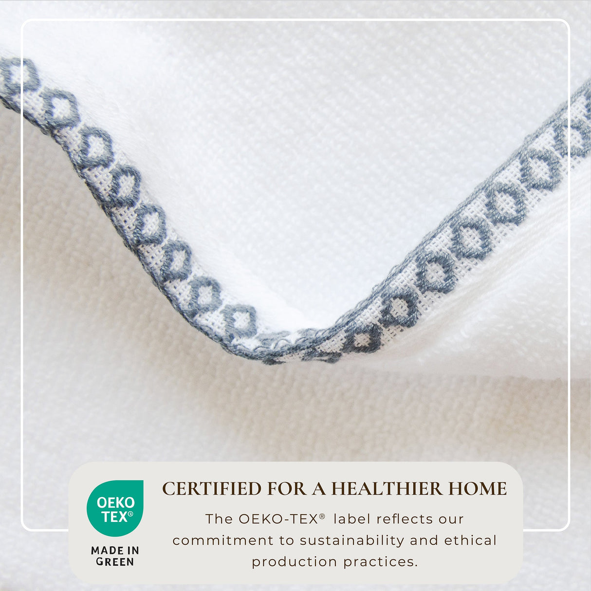 Cotton Border-Stitched 6-Piece Towel Set - Valery Collection