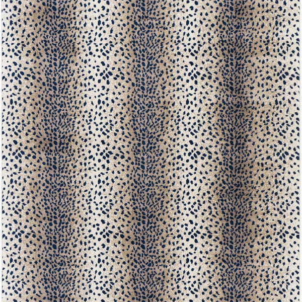Pointblank Tan & Navy Leopard Print Area Rug