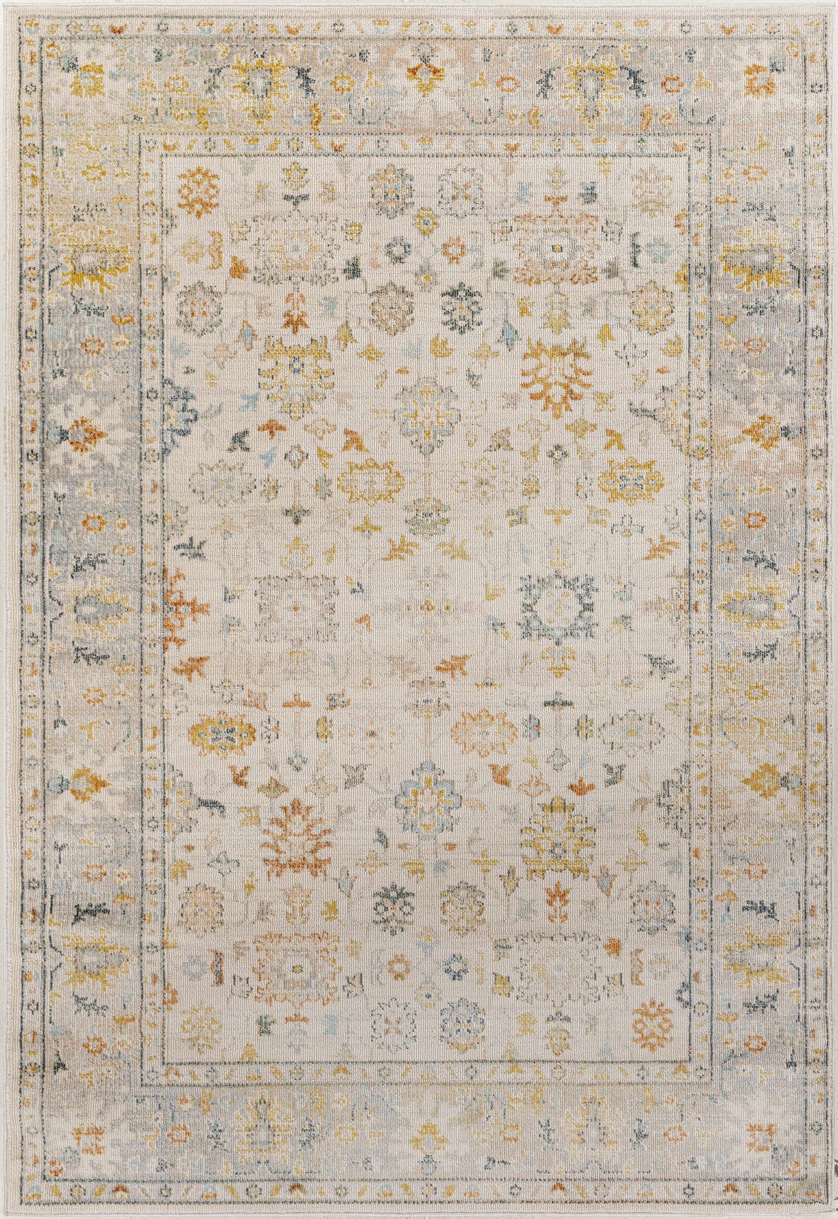 Lilliput Beige Floral Area Rug - Clearance