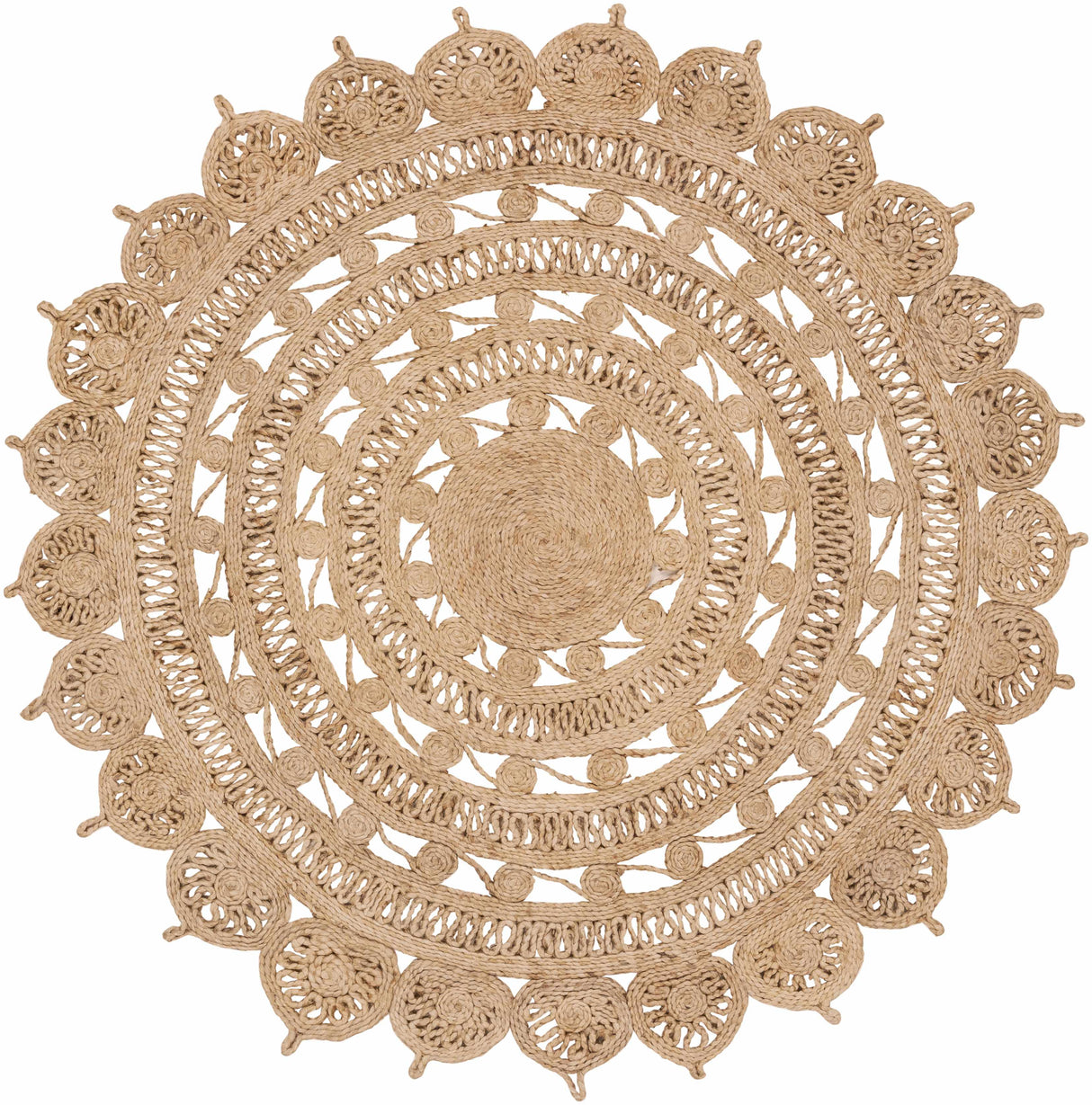 Longville Round Jute Rug - Clearance