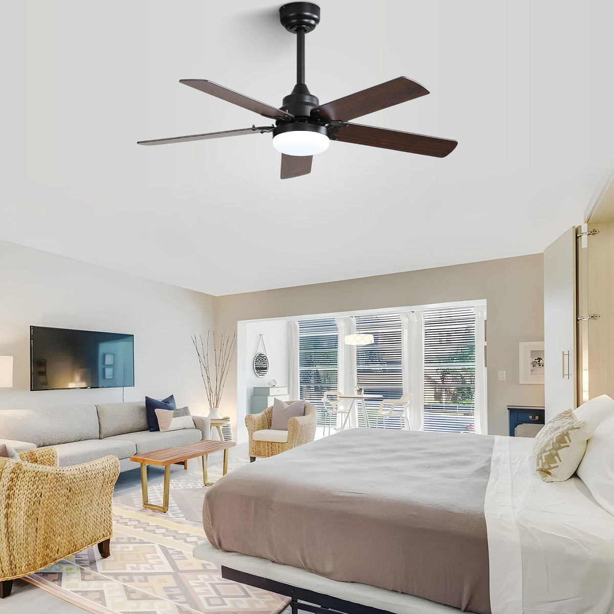 Low Profile Ceiling Fan With Reversible DC Motor - view 4