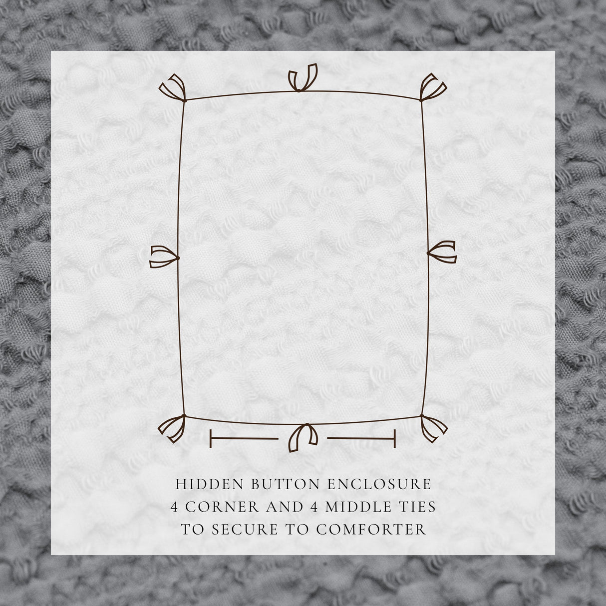 100% Cotton Waffle Weave Duvet Set - Mattea Collection