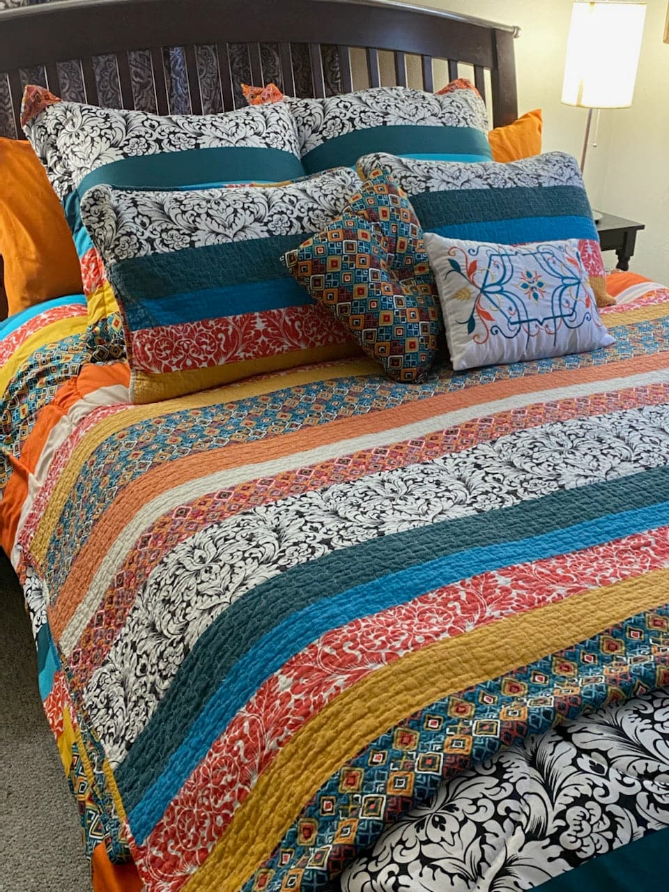 LushDecor Boho Stripe Quilt Set - view 21