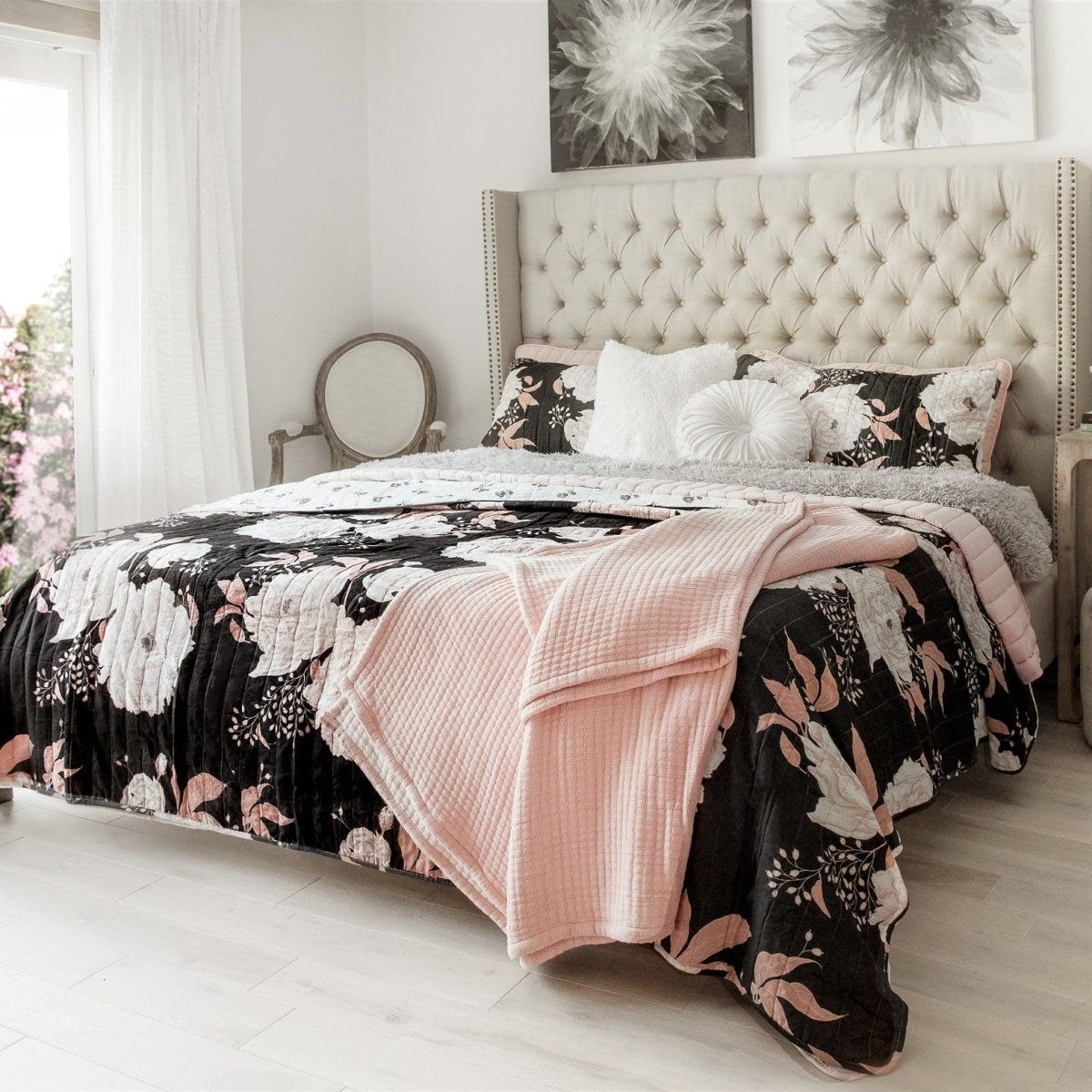 LushDecor Zinnia Floral 3 Piece Quilt Set - view 7