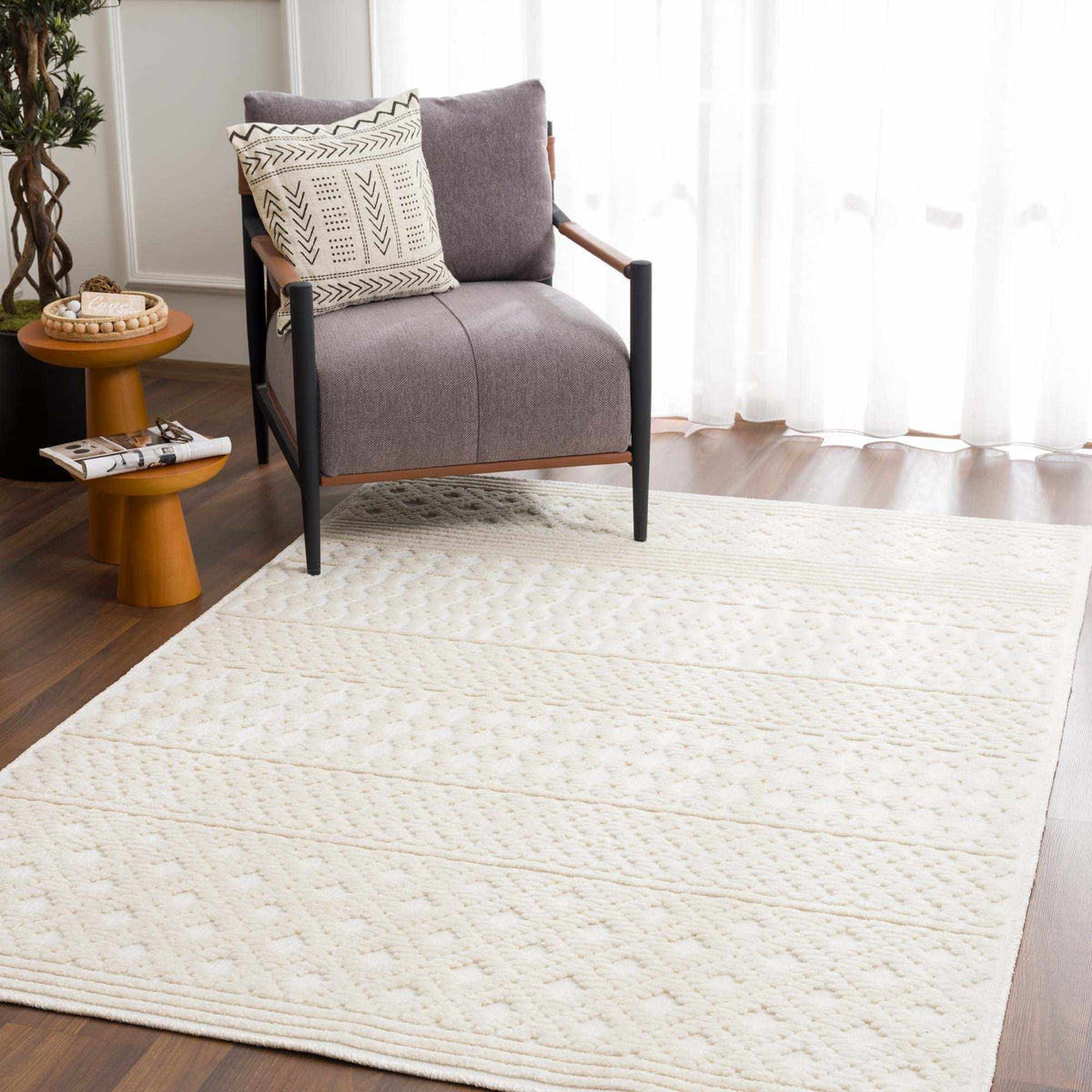 Boutique Rugs Drago White Washable Area Rug - view 6