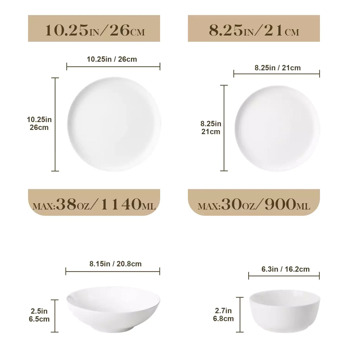 MALACASA Mina 24 Piece Dinnerware Set - view 14