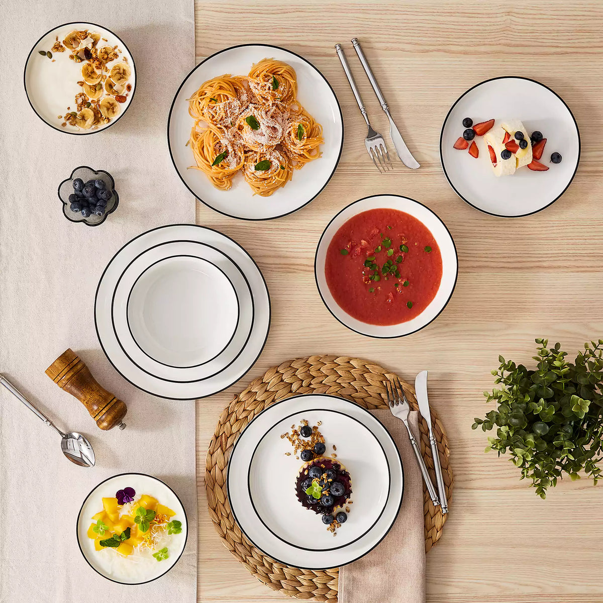 MALACASA Mina 24 Piece Dinnerware Set - view 19