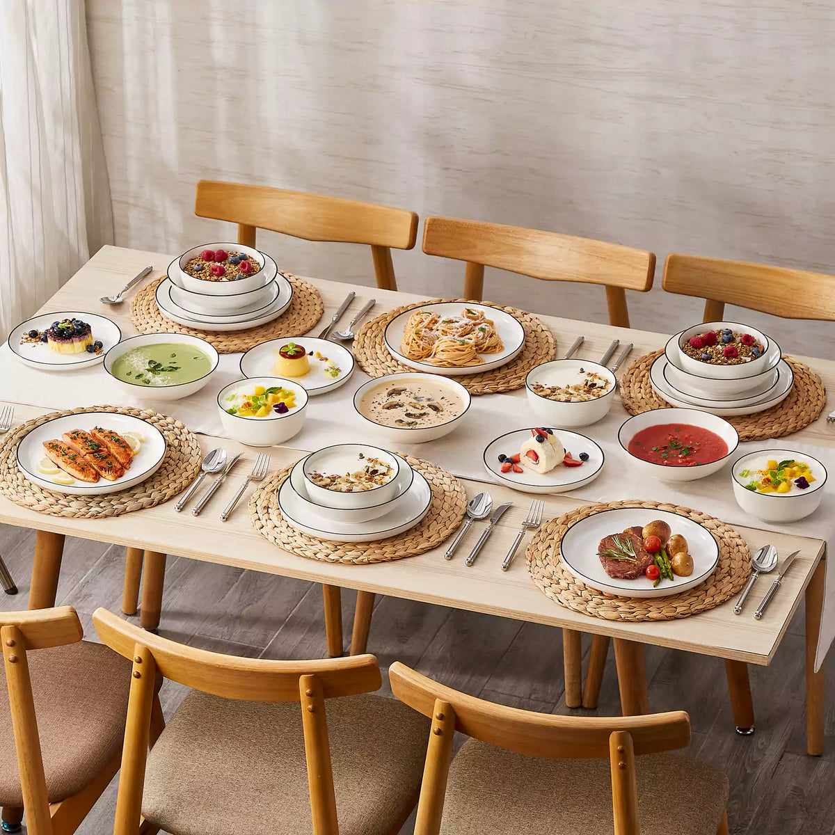 MALACASA Mina 24 Piece Dinnerware Set - view 20