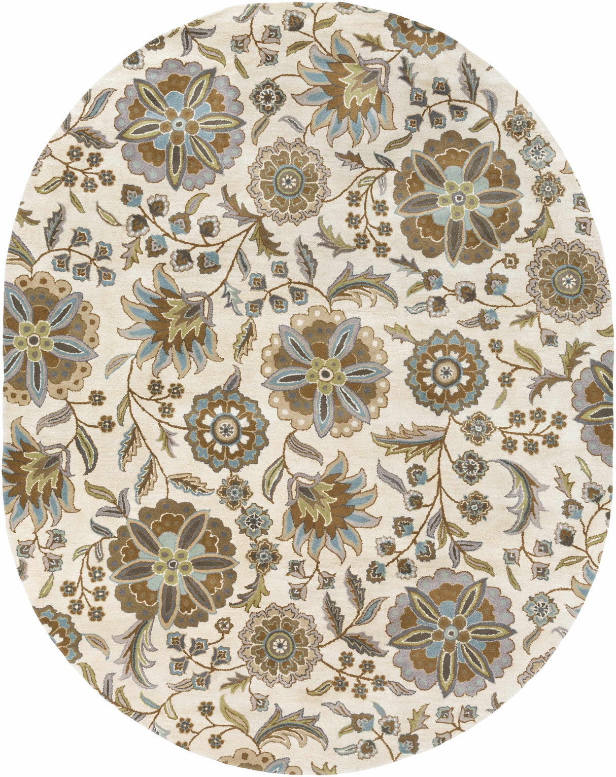 Mack Floral Wool Area Carpet