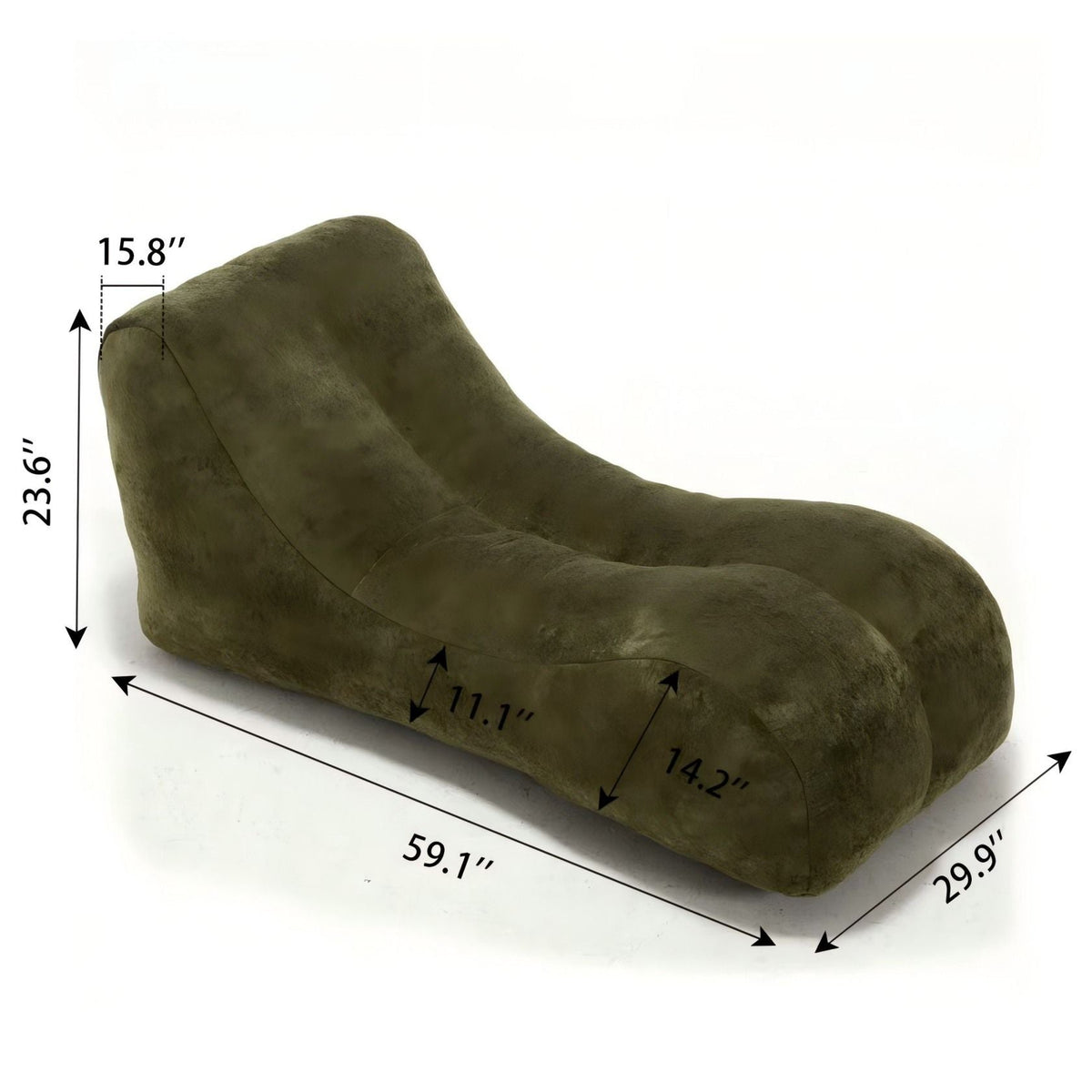 MEIGAOSOFA Bean Bag Sofa Chair with High Quality Sponge Filling - view 4