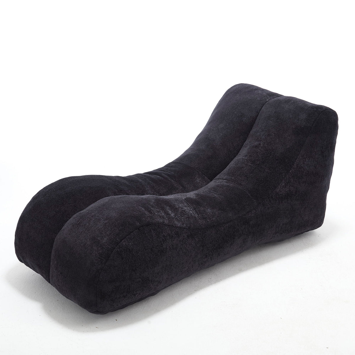 MEIGAOSOFA Bean Bag Sofa Chair with High Quality Sponge Filling in Black