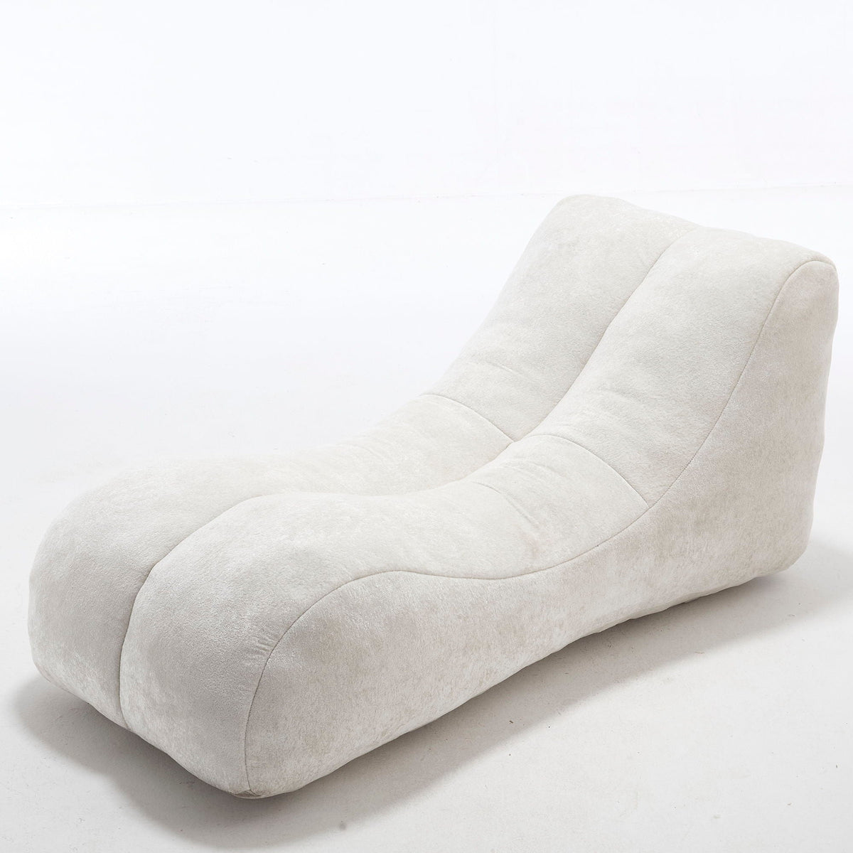 MEIGAOSOFA Bean Bag Sofa Chair with High Quality Sponge Filling in White