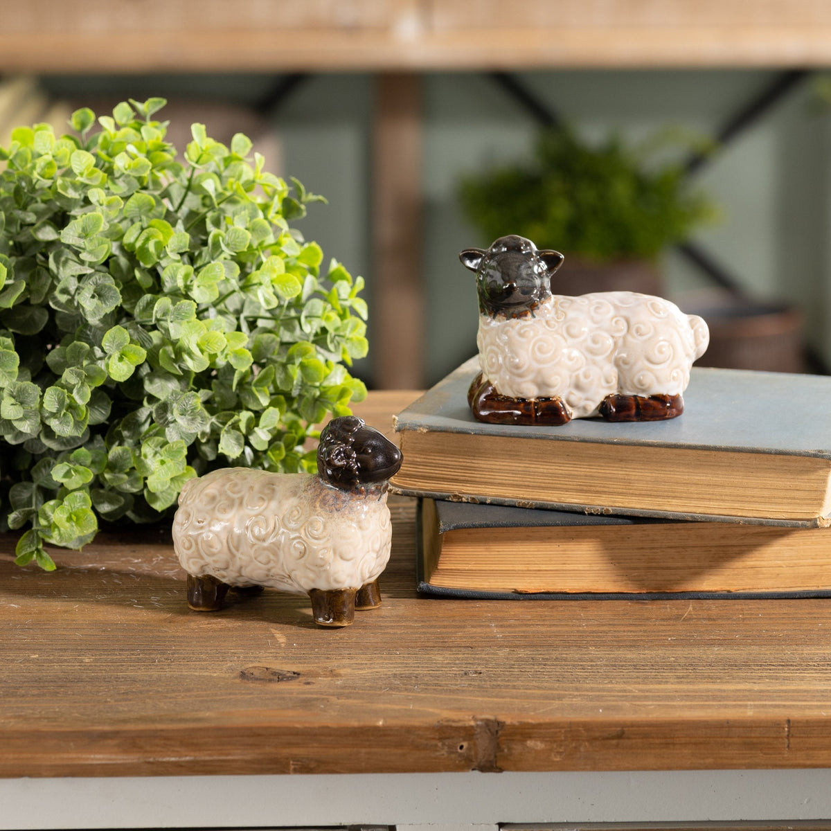 Melrose International Mini sheep figurine (set of 6) - view 4