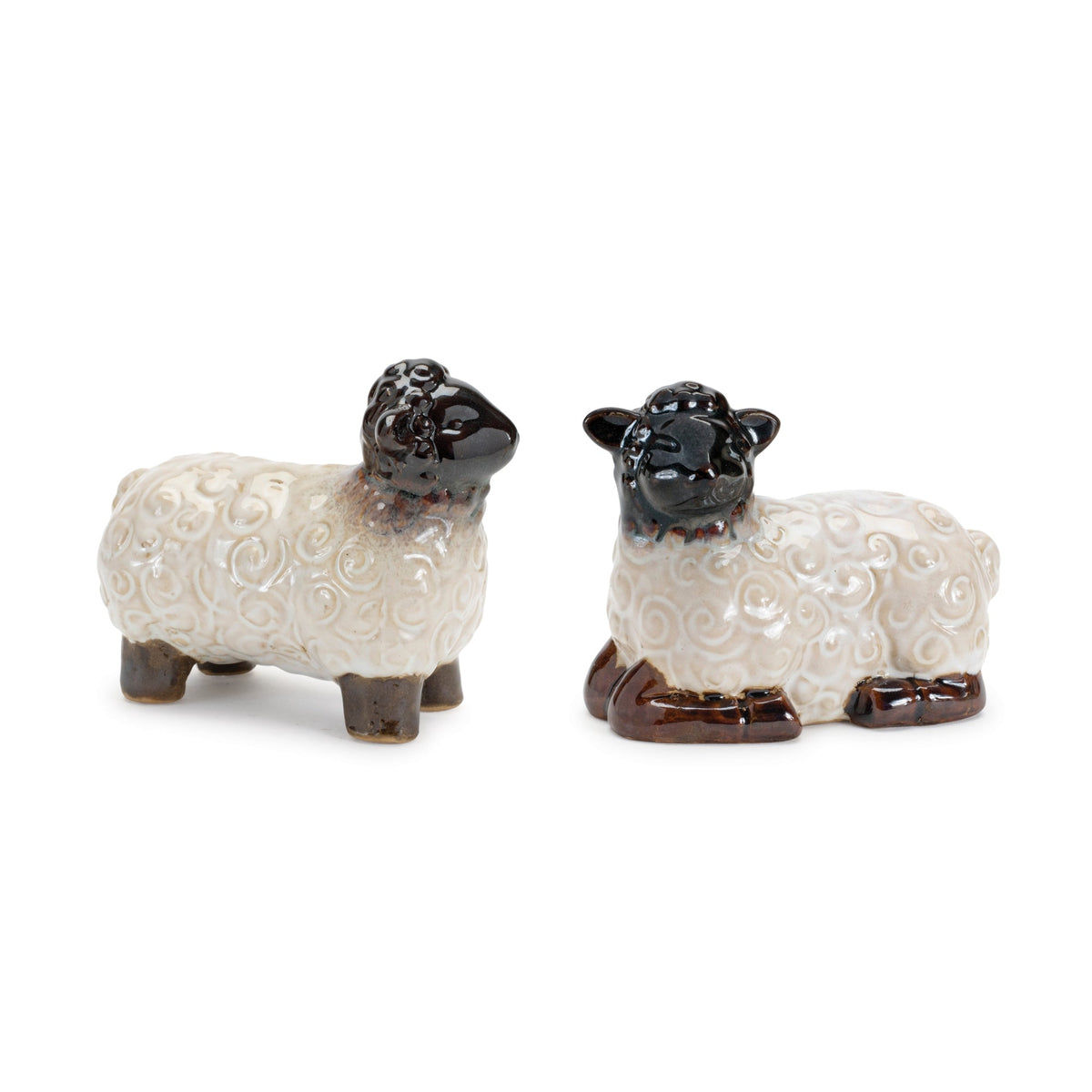 Melrose International Mini sheep figurine (set of 6) in White
