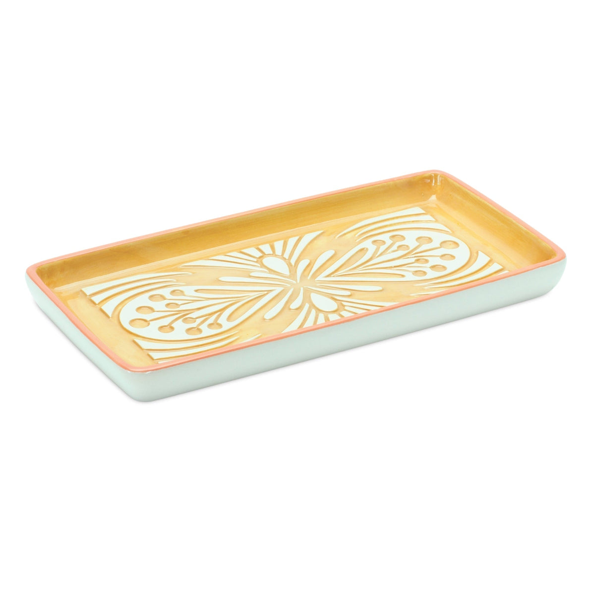 Melrose International Ornamental Ceramic Tray (Set of 6) - view 2