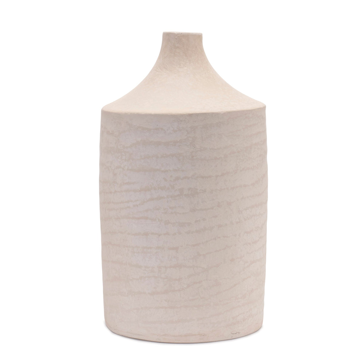 Melrose International Recycled Paper Chalk Vase 18"h in Beige
