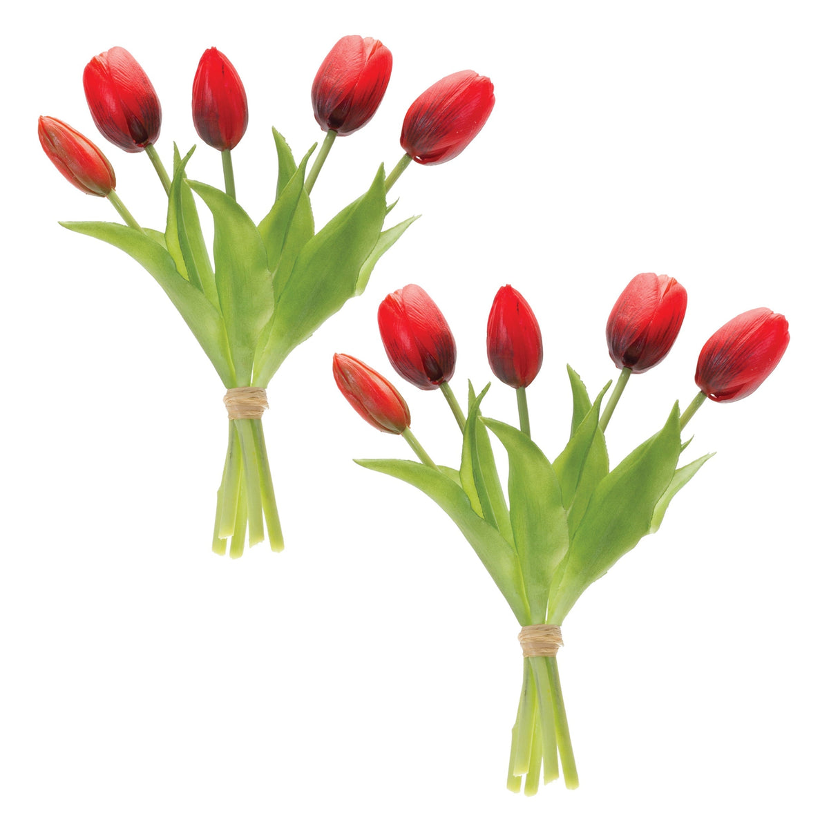 Melrose International Red Tulip Floral Bundle (Set of 2)