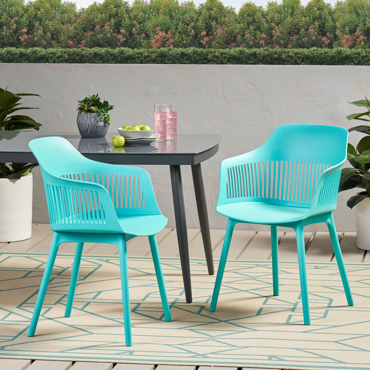 Modern Polypropylene Outdoor Chair Set - view 4