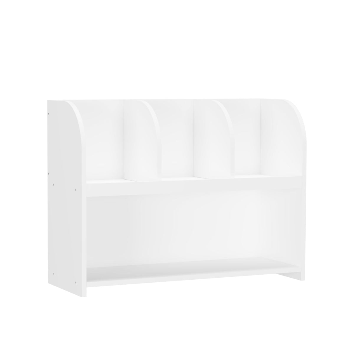 MOONRIVER White Bookcase with 4 Compartments