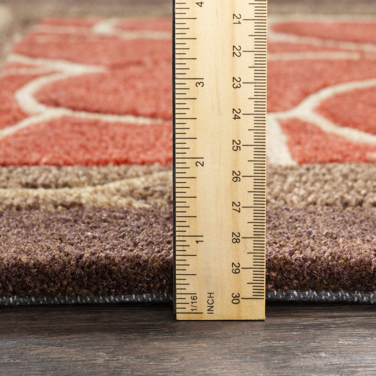 Brick Red-Brown Mosaic Area Rug - Clearance