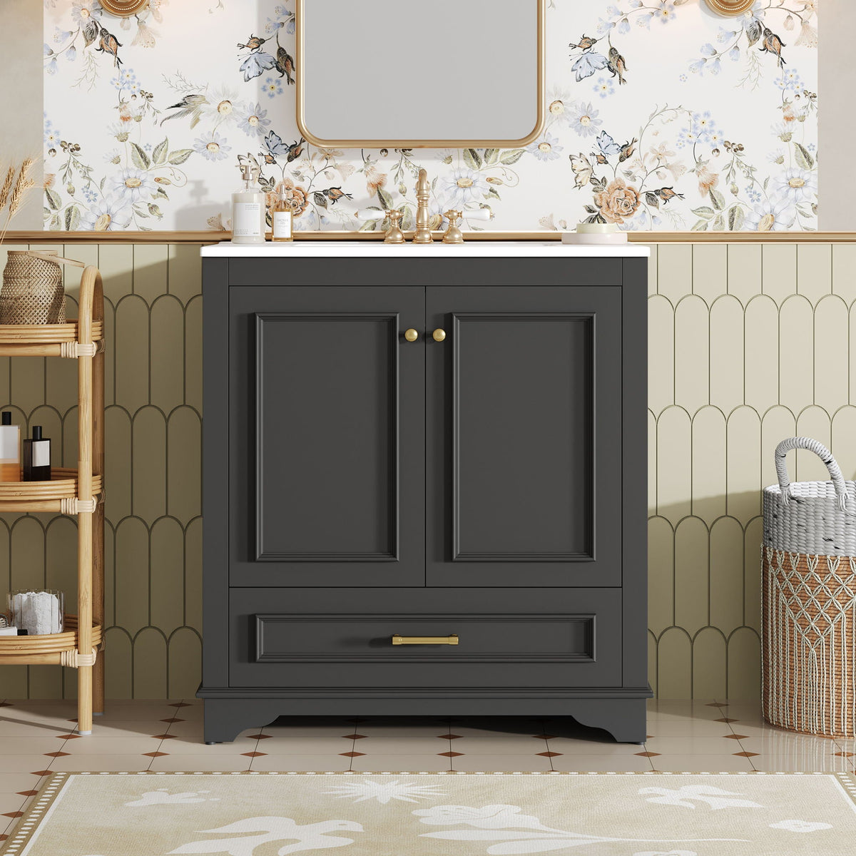 MRS Bathroom Vanity with Sink and Adjustable Shelf - view 7