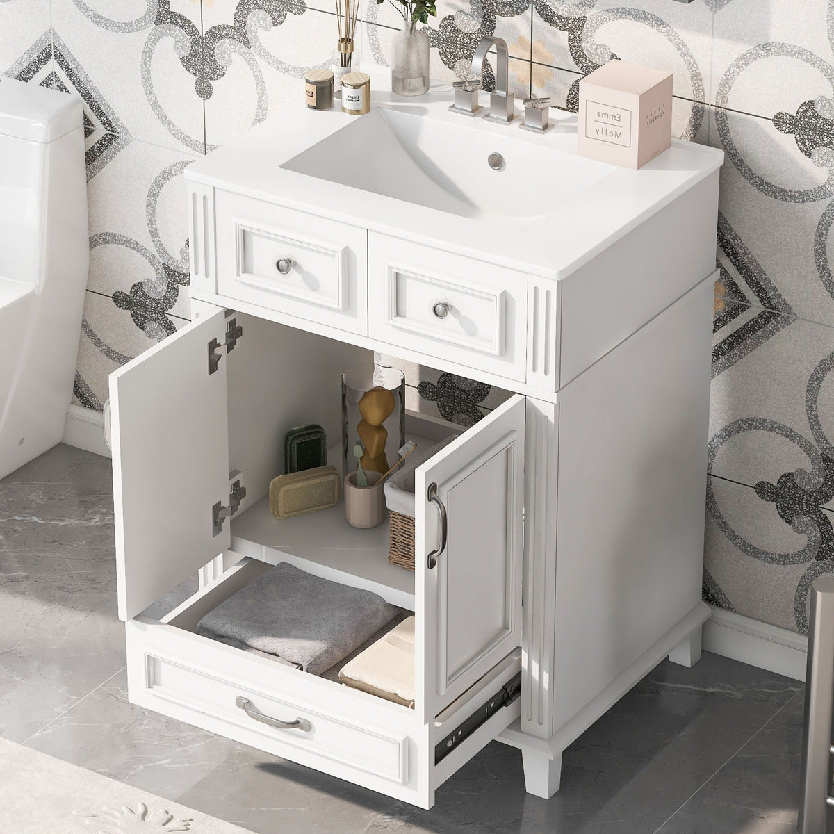 MRS Bathroom Vanity with Sink and Storage Cabinet - view 15