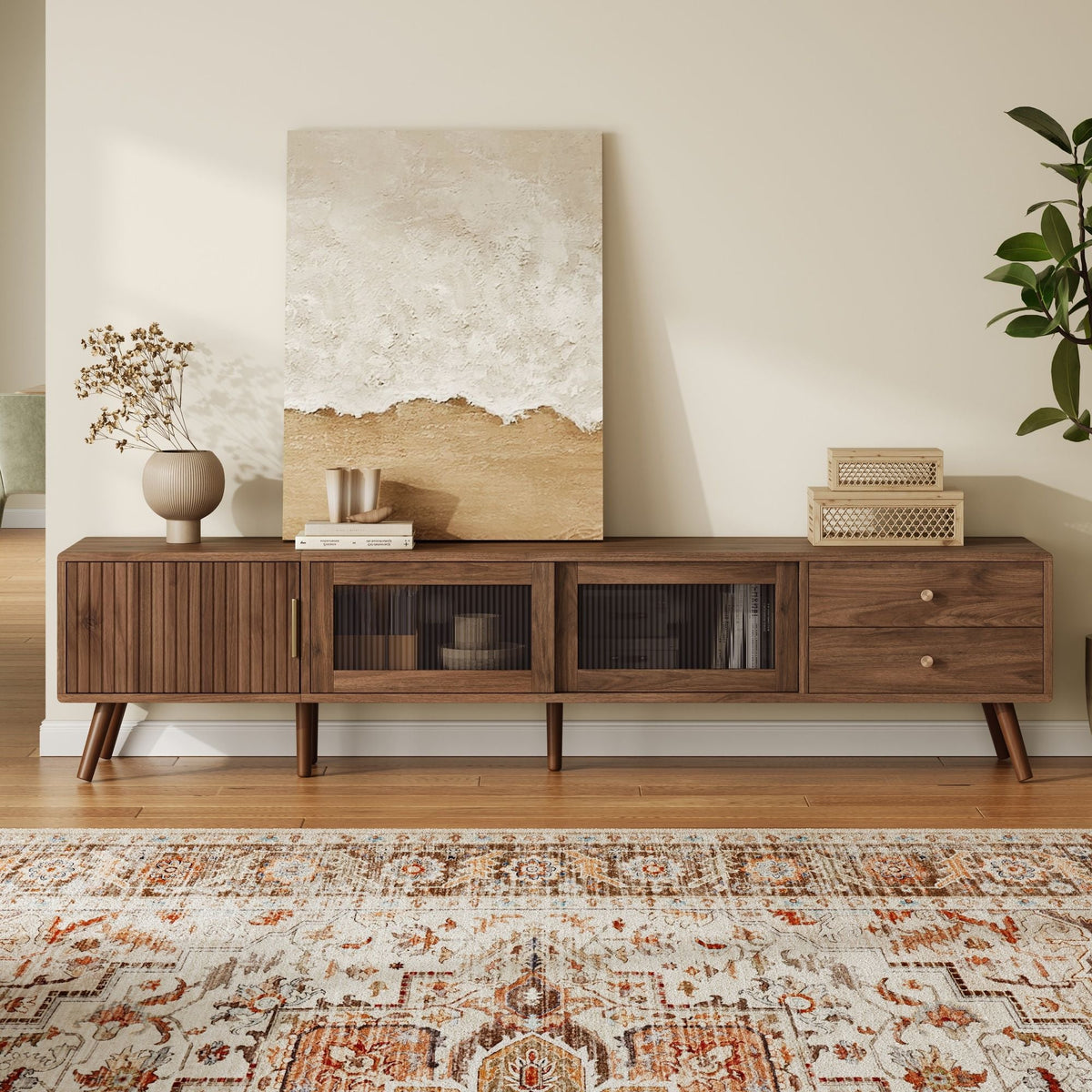 MRS Doors TV Stand For TVs Up To 85" With Storage Cabinets - view 3