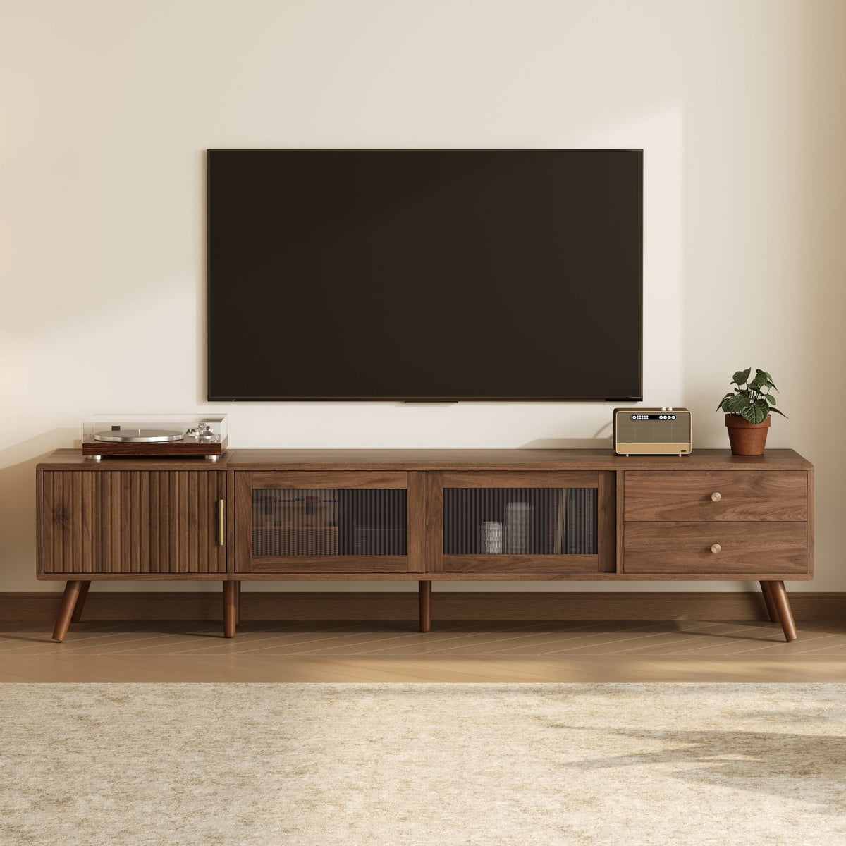 MRS Doors TV Stand For TVs Up To 85" With Storage Cabinets - view 4