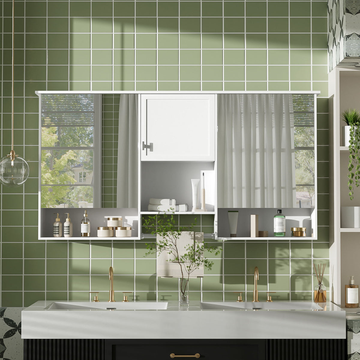 MRS Wall-Mount 3-In-1 Mirror Cabinet with Adjustable Shelf - view 3