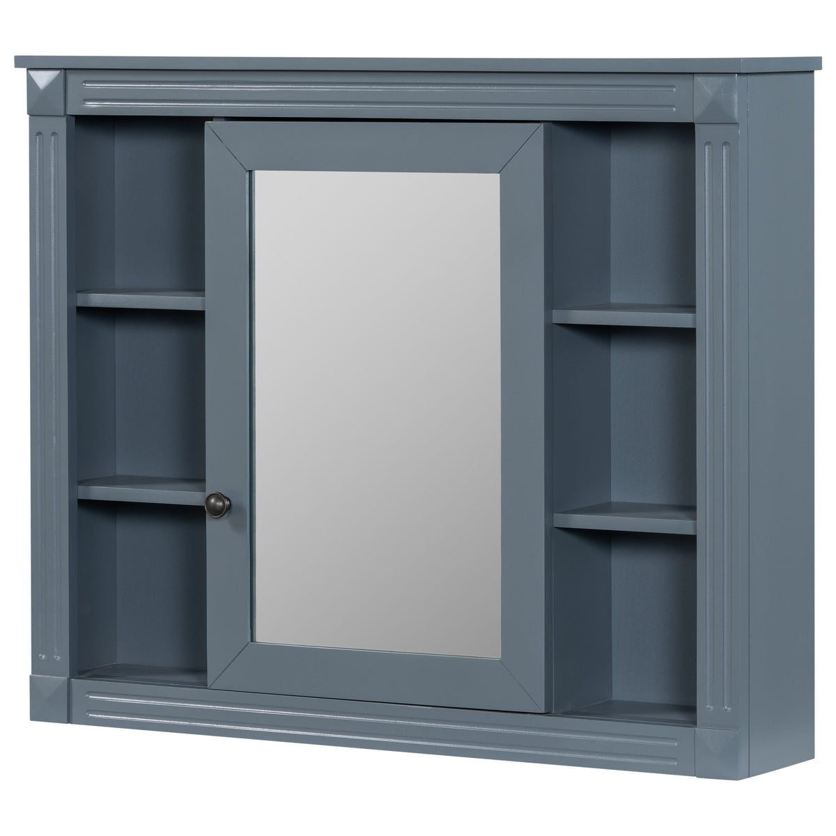 MRS Wall Mounted Bathroom Storage Cabinet with Mirror in Blue