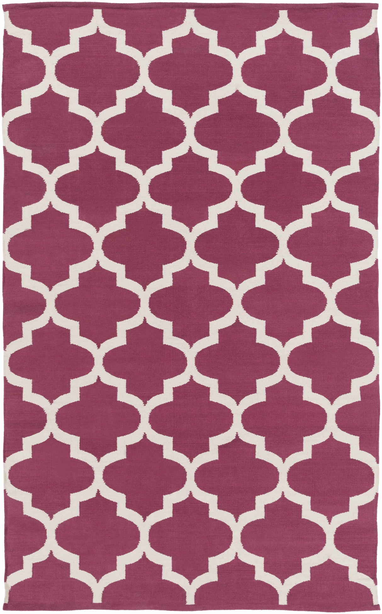 Muskogee Hand Woven Magenta Lattice Rug - Clearance