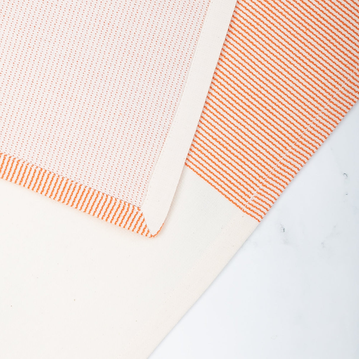 The Stripe Collection Napkins Natural Cotton & Persimmon