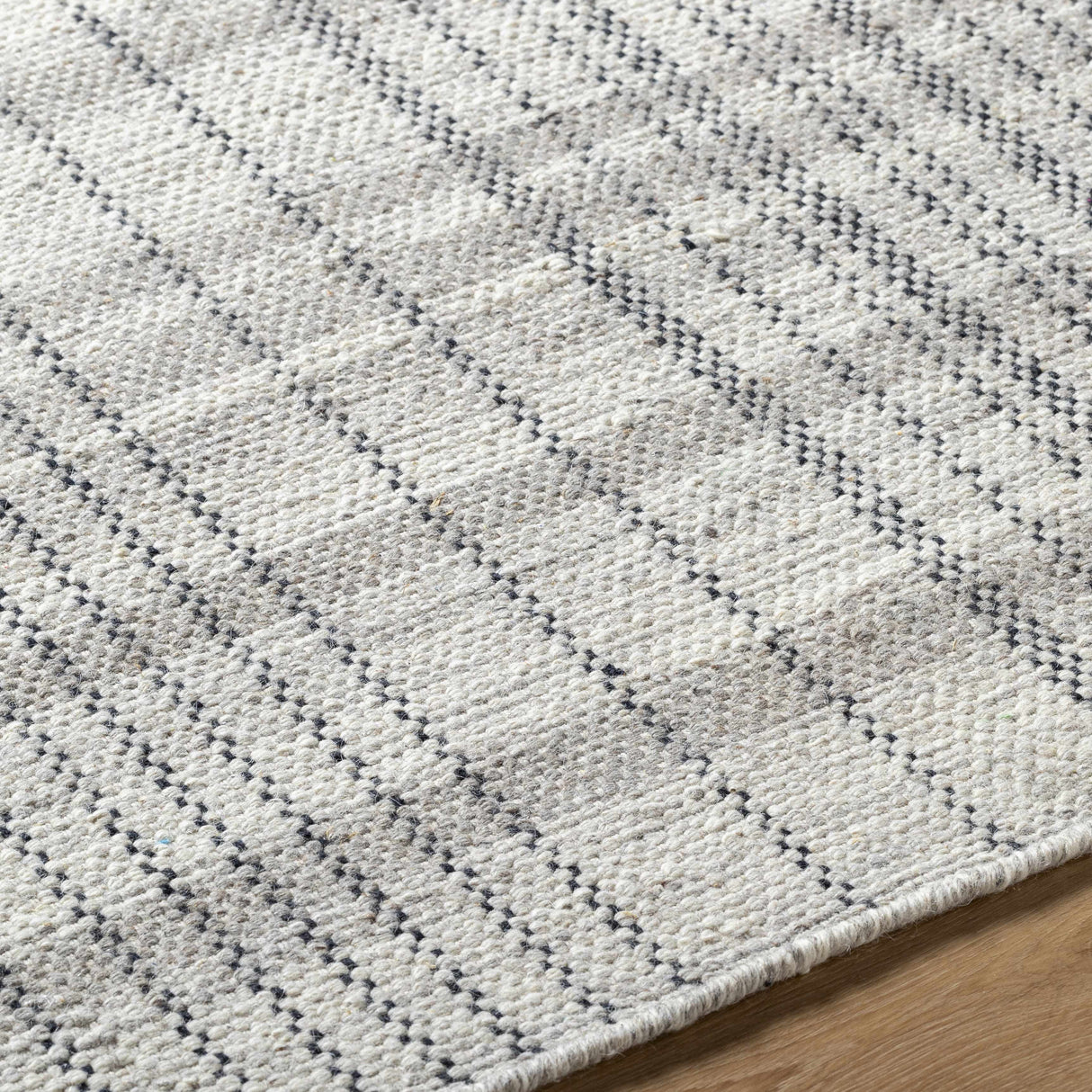 Nissa Blue Gray Checkered Area Rug - Clearance