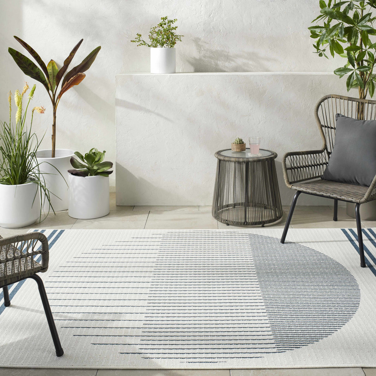 Nabil Midnight Blue Area Rug - Clearance