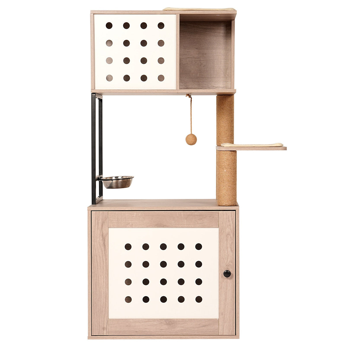 Need Pet furniture Cat Tree with Litter Box Enclosure and Large Hammock - view 9