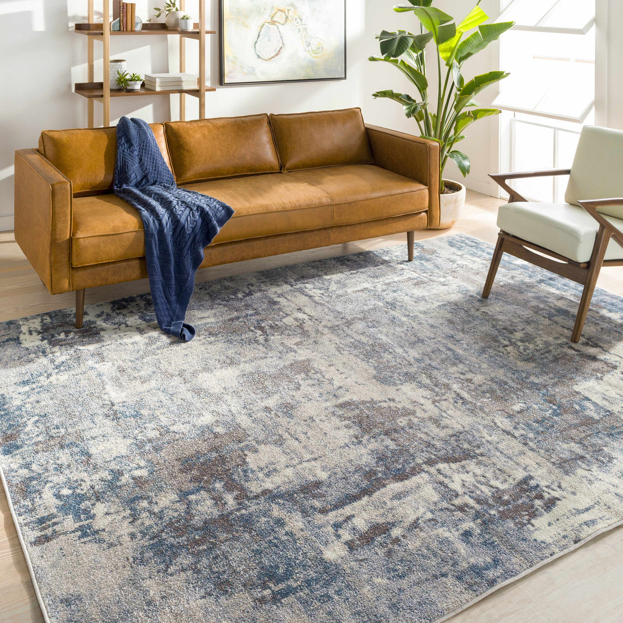 Netherfield Abstract Gray Rug