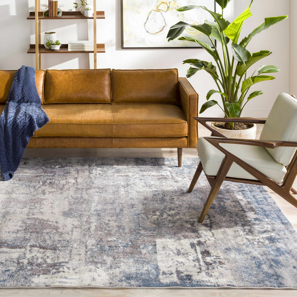 Netherfield Abstract Gray Rug
