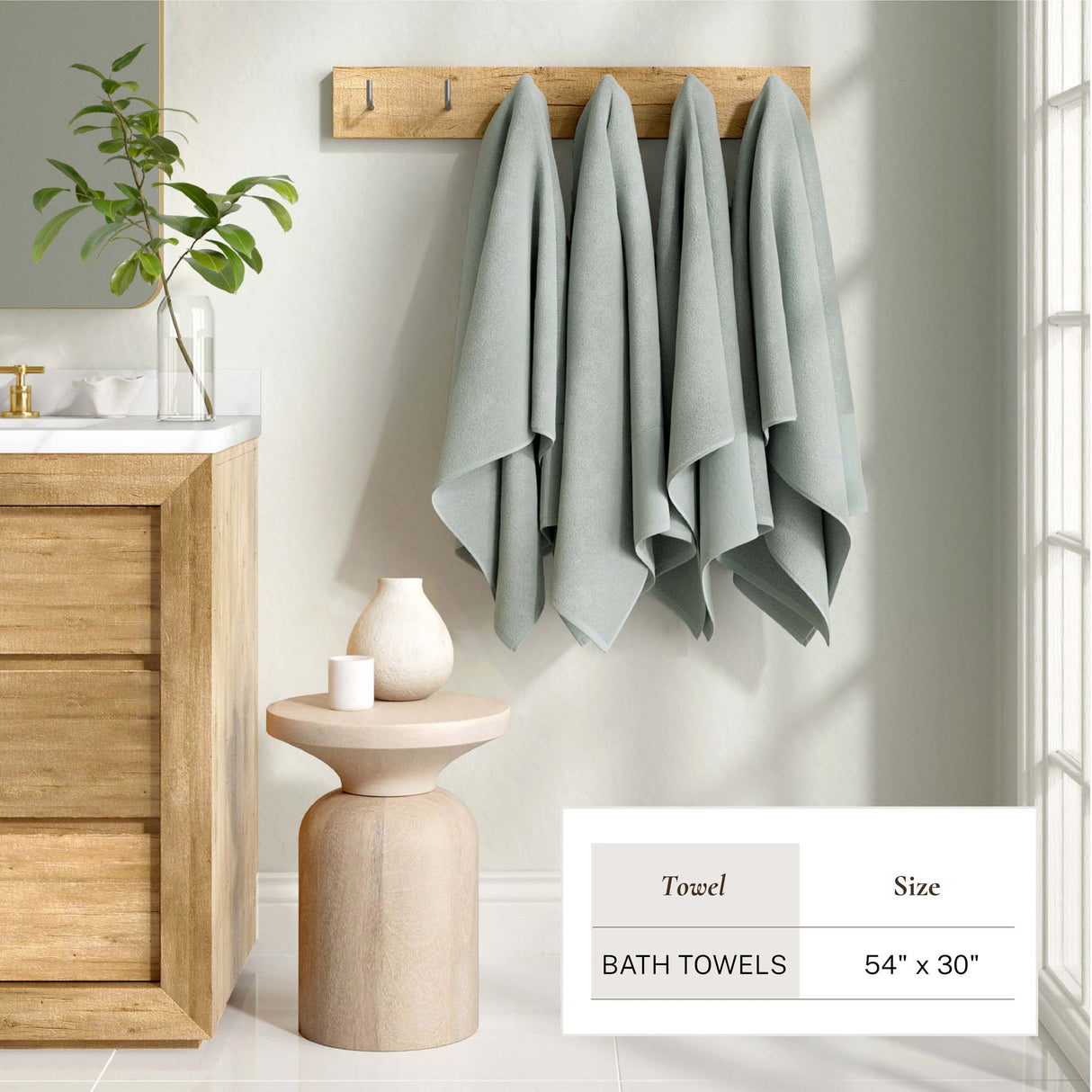 Cotton Linen-Like Border 6-Piece Towel Set - Priya Collection