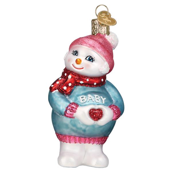 Old World Christmas Expectant Snowlady Ornament - view 3