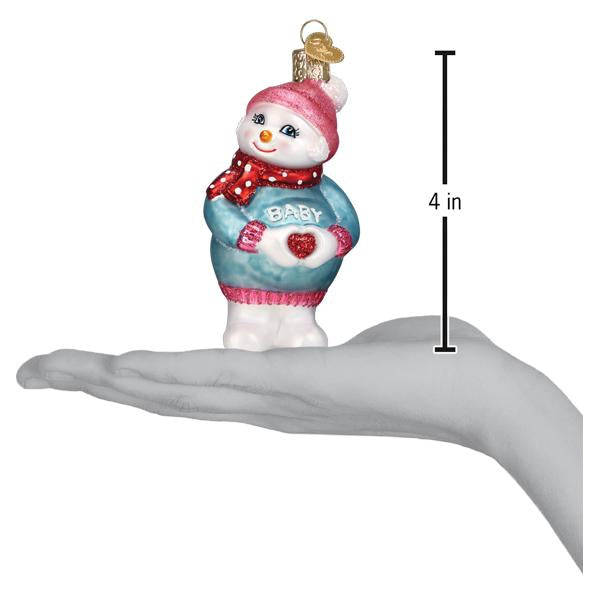 Old World Christmas Expectant Snowlady Ornament - view 6