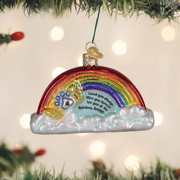 Old World Christmas Pawprints On My Heart Ornament