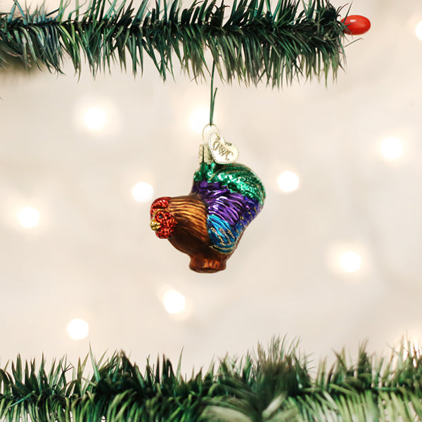 Old World Christmas Small Rooster Ornament