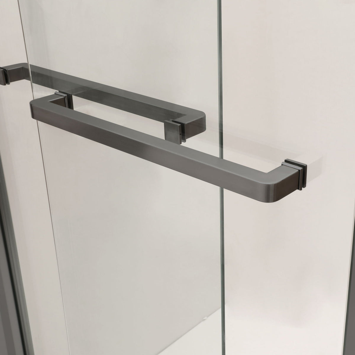 Oumuch Modern Double Sliding Shower Enclosure with Tempered Glass - view 6