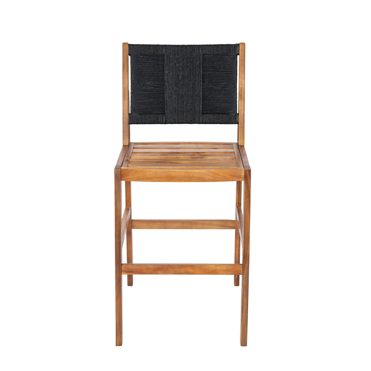 Outdoor Acacia Wood Bar Stools with Cream Cushions - view 10