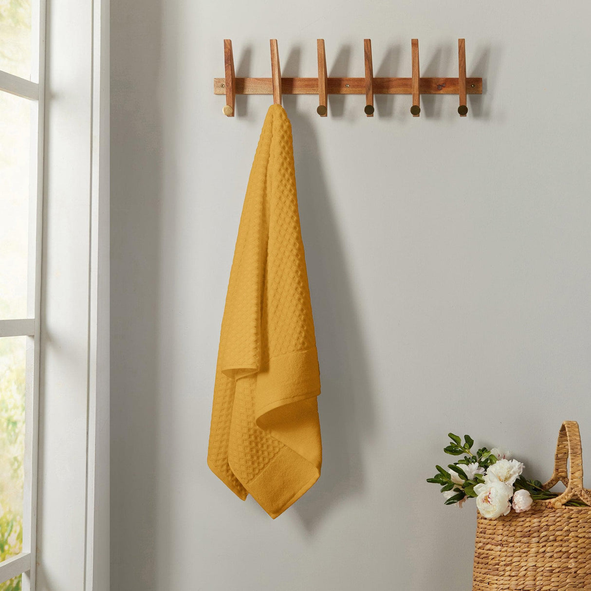 Cotton Diamond Waffle Weave Bath Towel Set - Grayson Collection