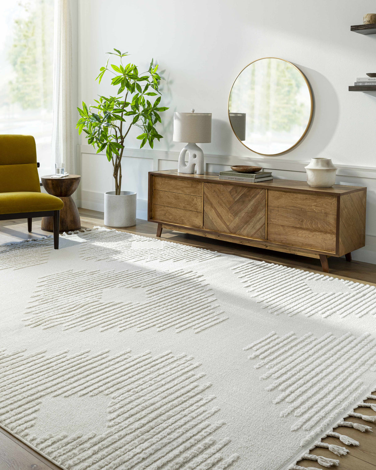 Palimbang Cream 3D Rug