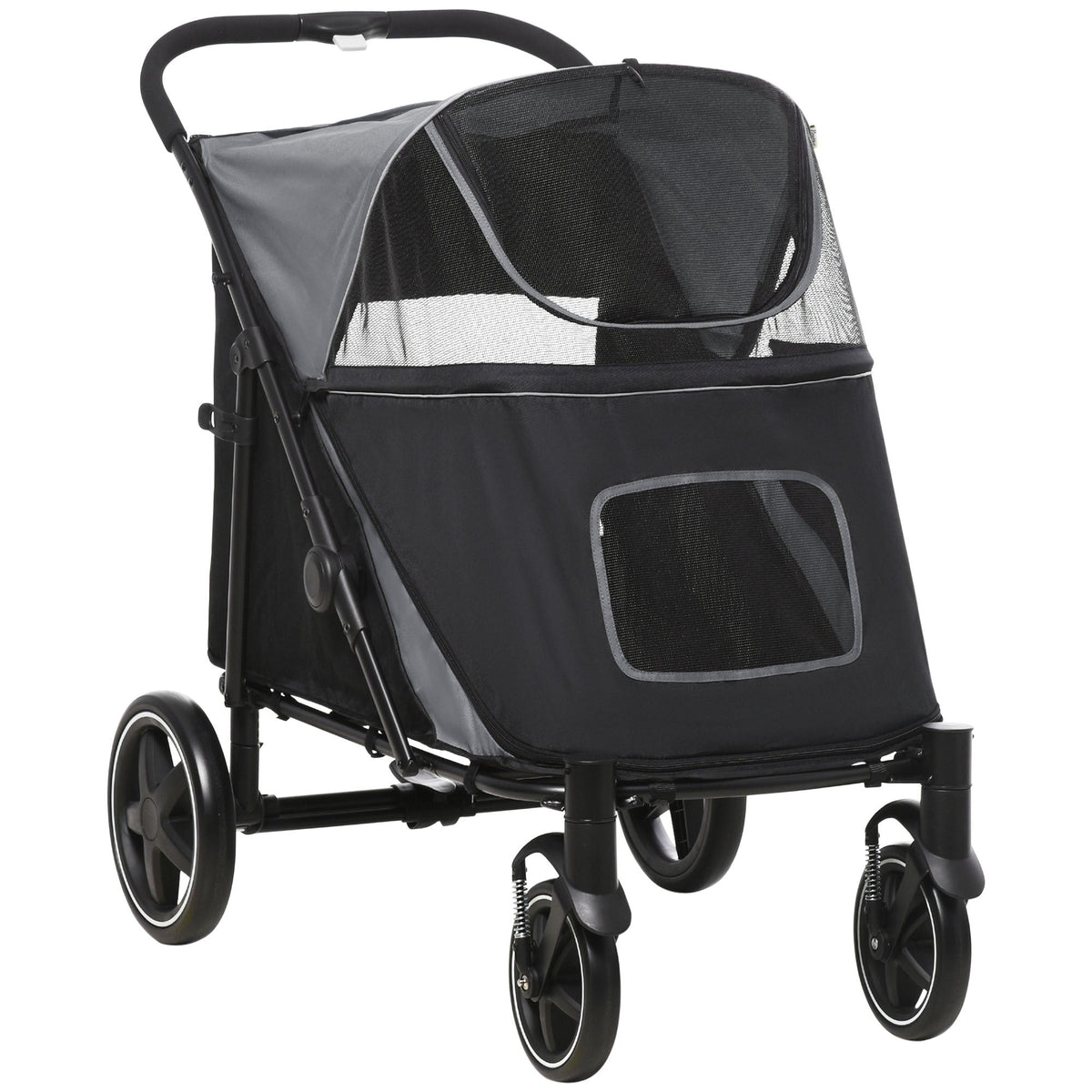 PawHut Foldable Doggy Stroller for Medium Large Dogs and Cats - view 2