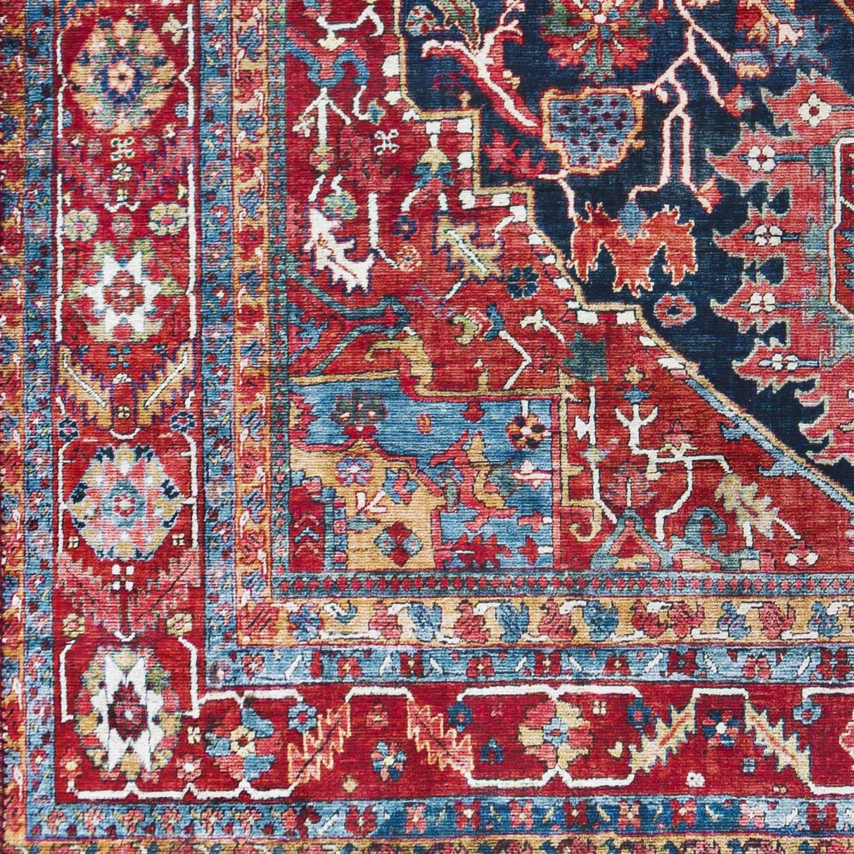 Pauline Red Medallion Performance Rug