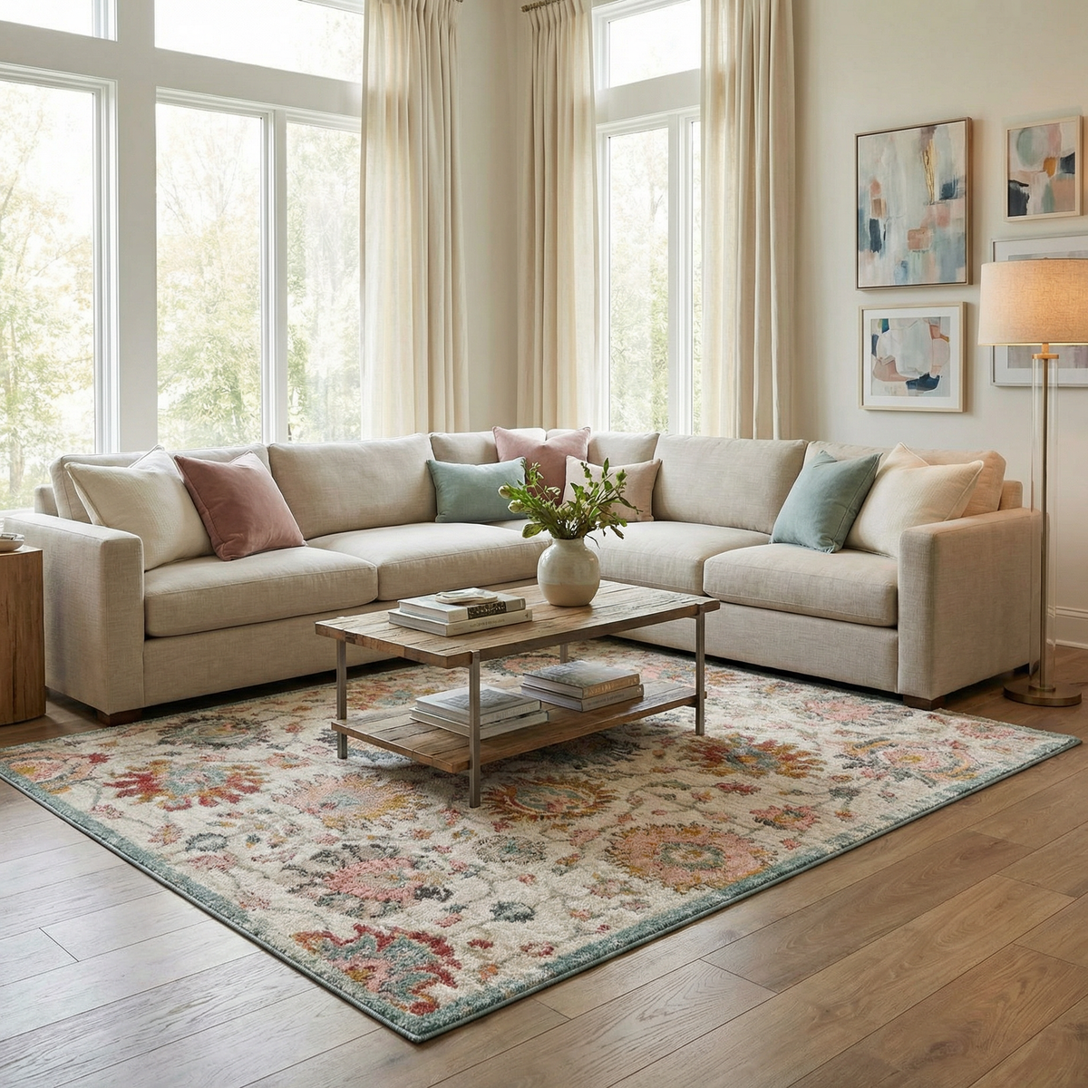 Twilight Floral Area Rug